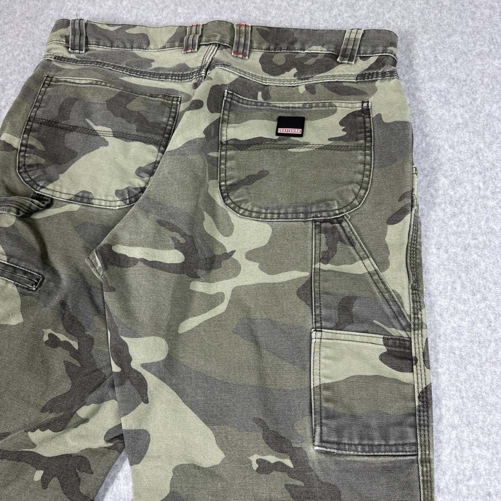 Craftsman Men's Camo Canvas Carpenter Work Pants Size 36x30 Loose Baggy Skater - Picture 11 of 14